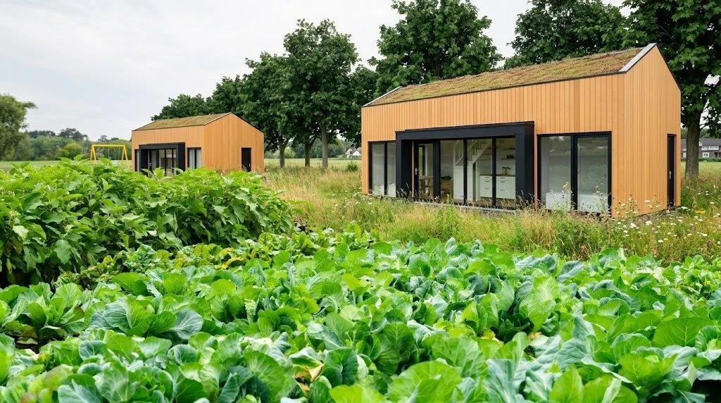 Vergunningstekening 6 geschakelde vakantiewoningen — BouwtekeningOnline.nl